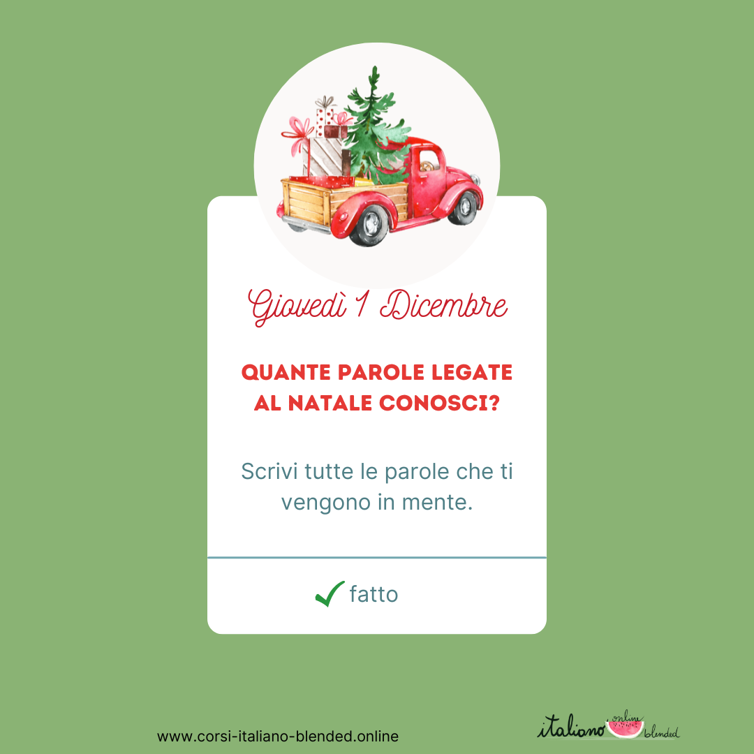 Calendario dell'avvento 1